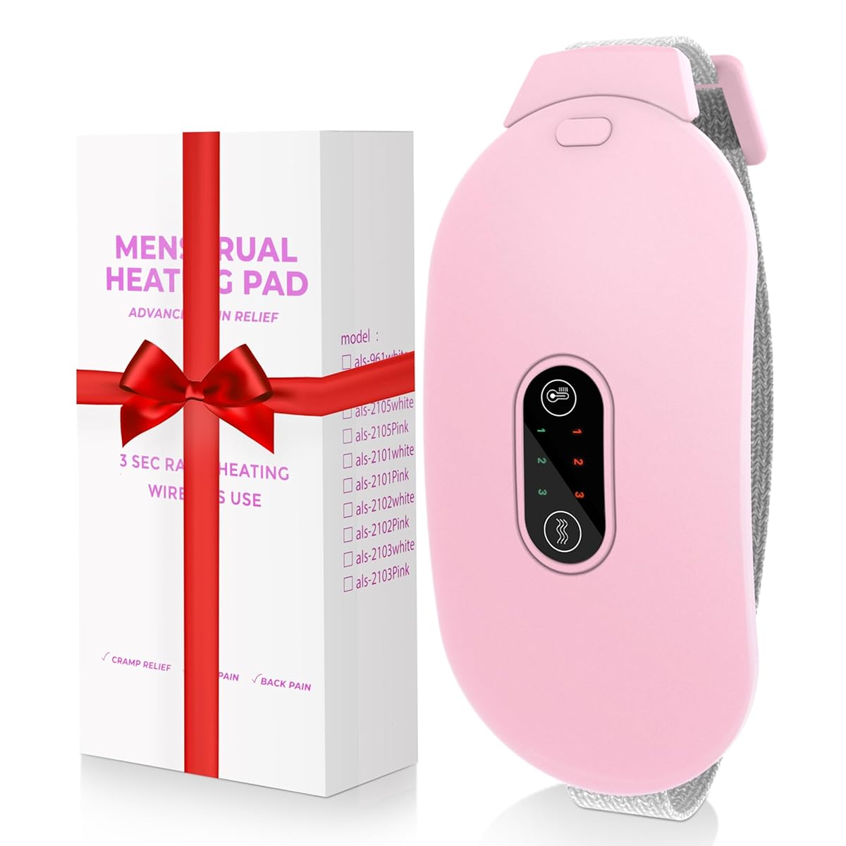 Glyduny Period Cramp Massager Portable Cordless Heating Pad