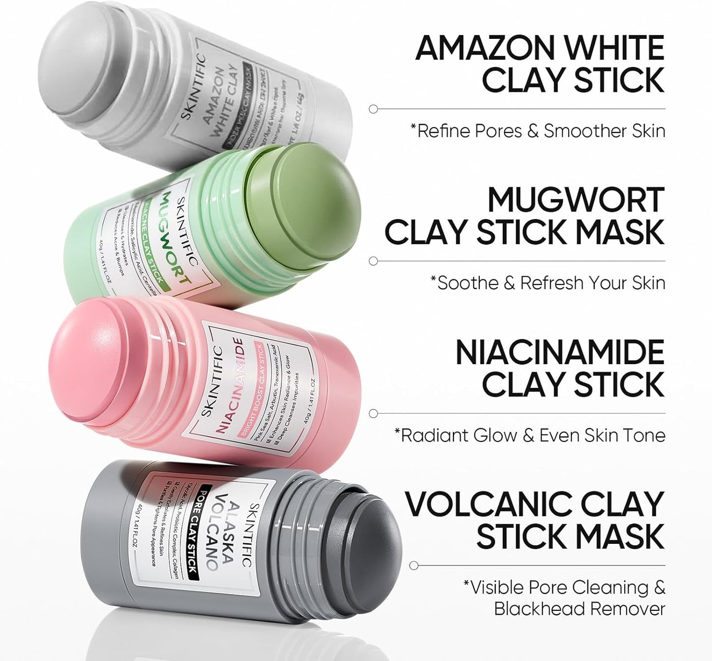 SKINTIFIC Alaska Volcano Deep Cleansing Face Mask – Blackhead Remover & Pore Care for Oily Skin, 40g