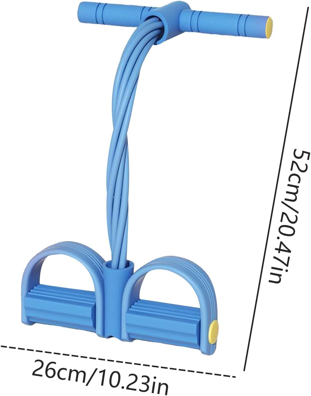 Foot Pedal Resistance Band, 8 Tube Pedal Ankle Puller Fitness Resistance Bands, Multifunction Tension Rope with Handle, Sit-Up Training Equipment for Abdomen/Waist/Arm/Leg Stretching Slimming Training