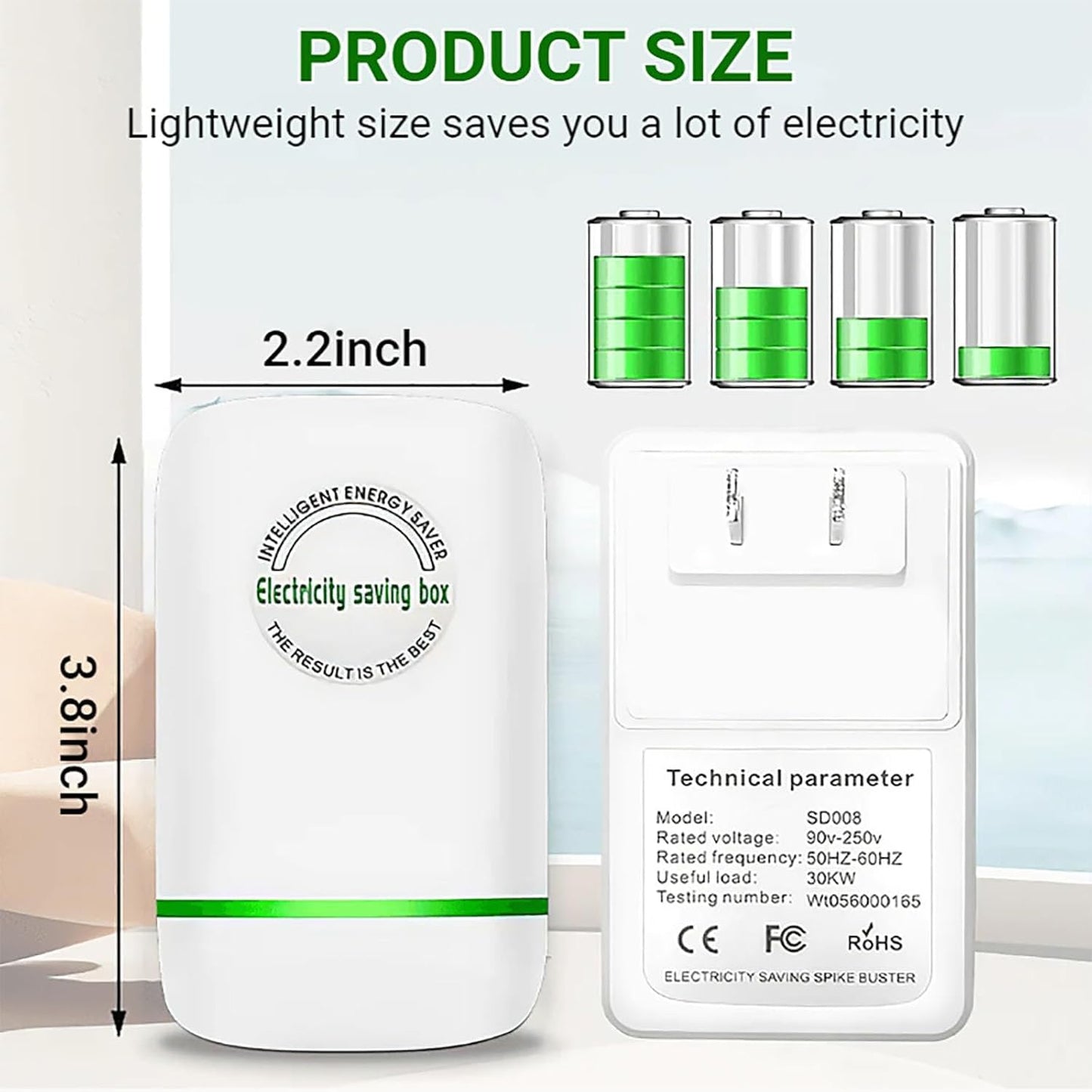Energy Saving Device, Electricity Saving Device Save Electricity, Elon-Musk's Electricity Saving Box, Esaver Watt Energy Savers Plug in US 90V-250V 30KW（5PCS, Black）