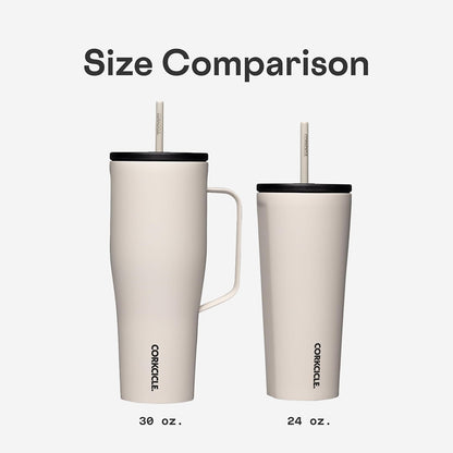 Corkcicle Cold Cup - Triple Insulated Tumbler with Straw - 12 Hours Cold - Leak-Resistant Lid - Easy Grip - Non-Slip Bottom - Summer Drinkware Gift - Keeps Drinks Ice Cold - 24 oz - Ice Breaker