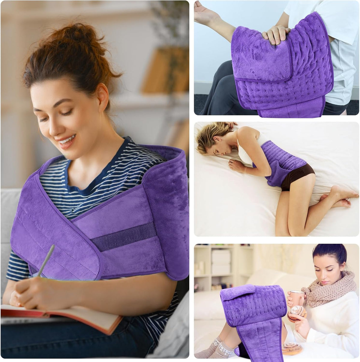 Heating Pad for Period Cramps Back Pain Electric Heating Pad Menstrual Lower Back Neck Shoulders Pain Relief 6-Hour Auto Off 12x24 Heated Pad + 20
