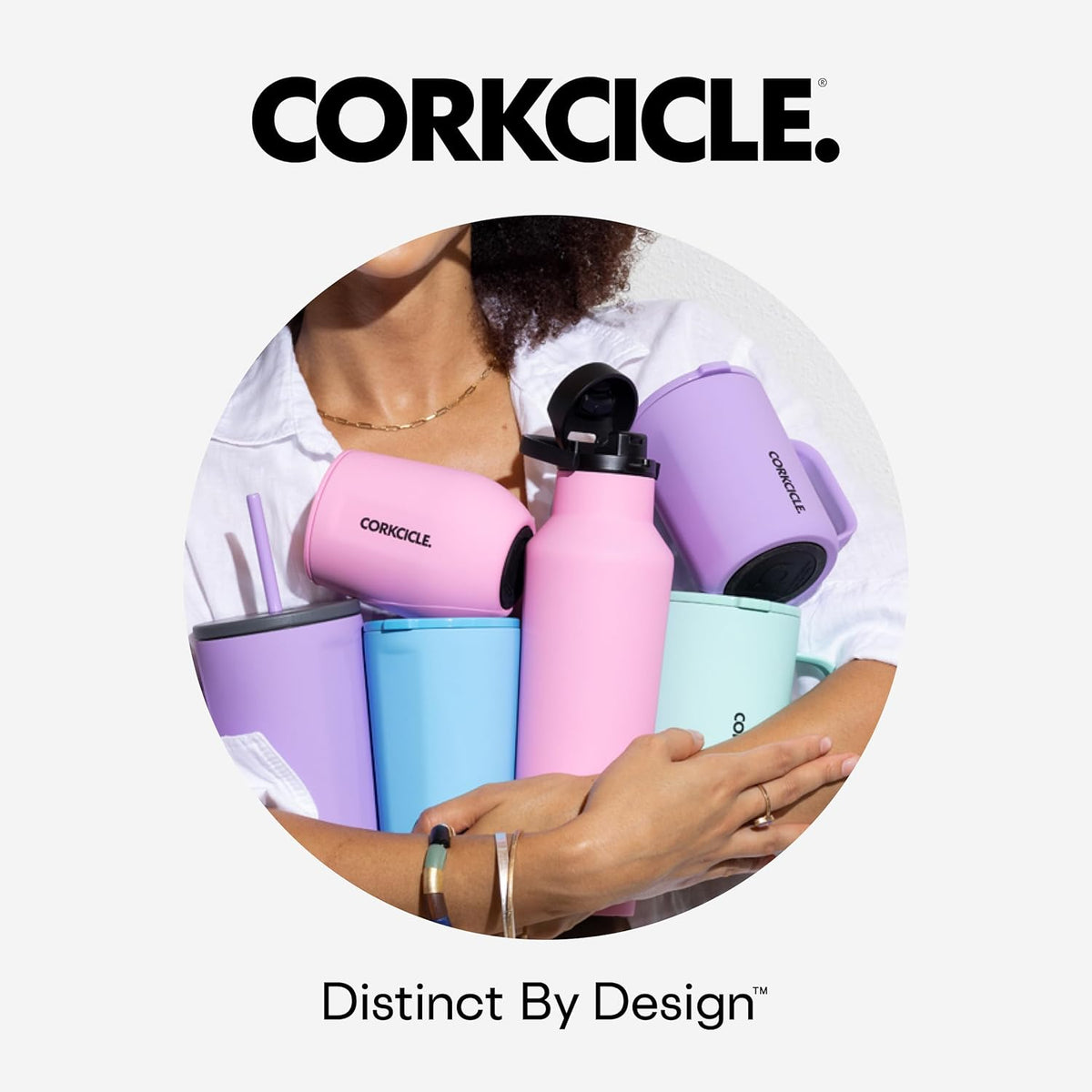 Corkcicle Cold Cup - Triple Insulated Tumbler with Straw - 12 Hours Cold - Leak-Resistant Lid - Easy Grip - Non-Slip Bottom - Summer Drinkware Gift - Keeps Drinks Ice Cold - 24 oz - Ice Breaker