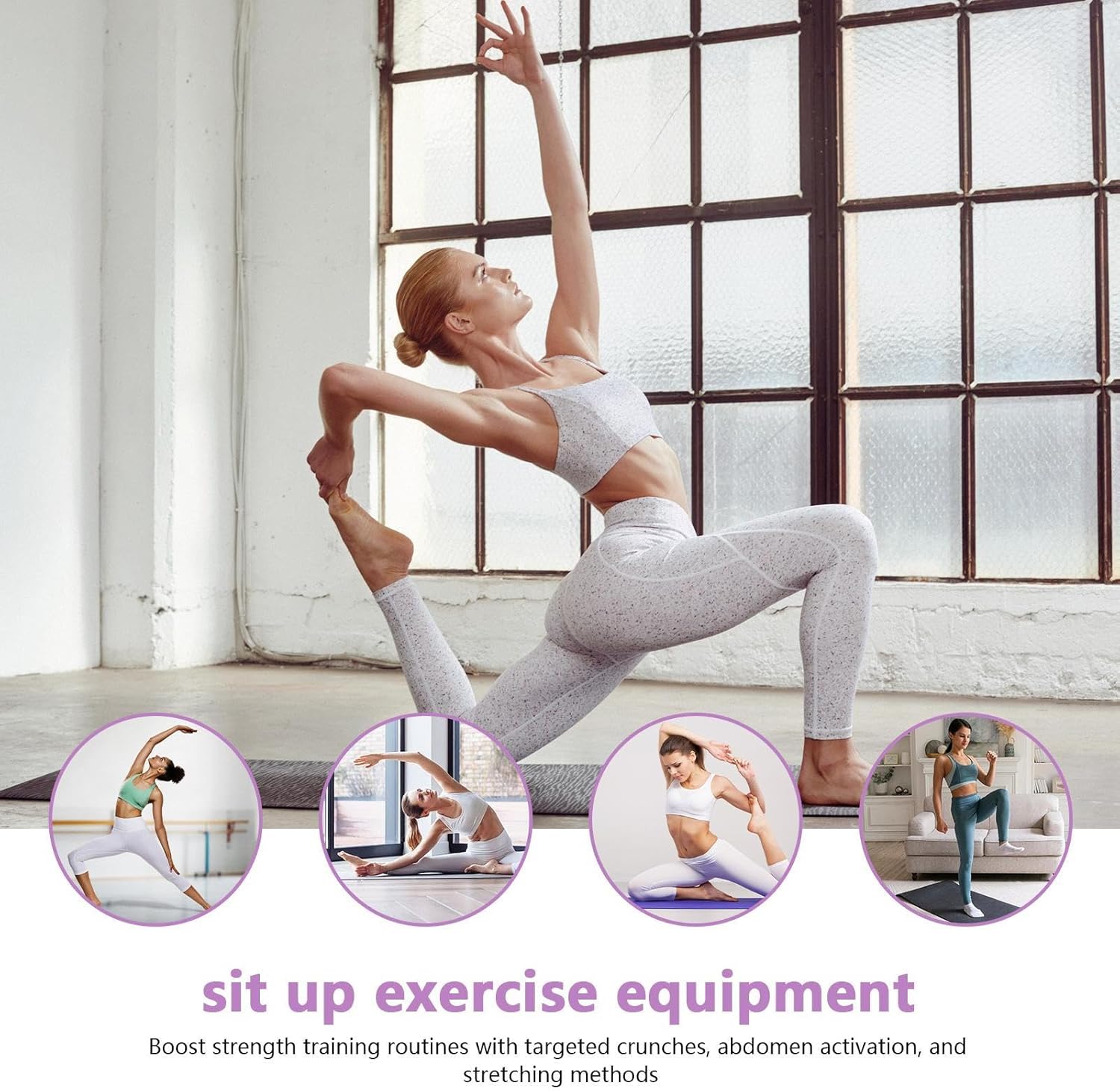 Foot Pedal Resistance Band, 8 Tube Pedal Ankle Puller Fitness Resistance Bands, Multifunction Tension Rope with Handle, Sit-Up Training Equipment for Abdomen/Waist/Arm/Leg Stretching Slimming Training