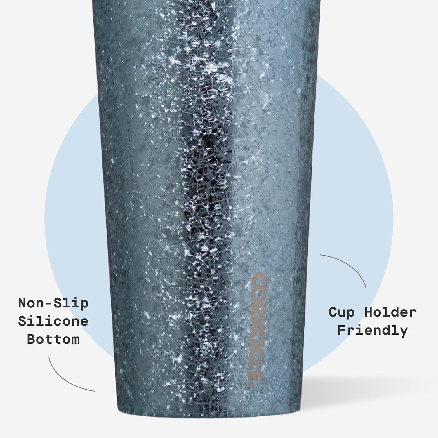 Corkcicle Cold Cup - Triple Insulated Tumbler with Straw - 12 Hours Cold - Leak-Resistant Lid - Easy Grip - Non-Slip Bottom - Summer Drinkware Gift - Keeps Drinks Ice Cold - 24 oz - Ice Breaker