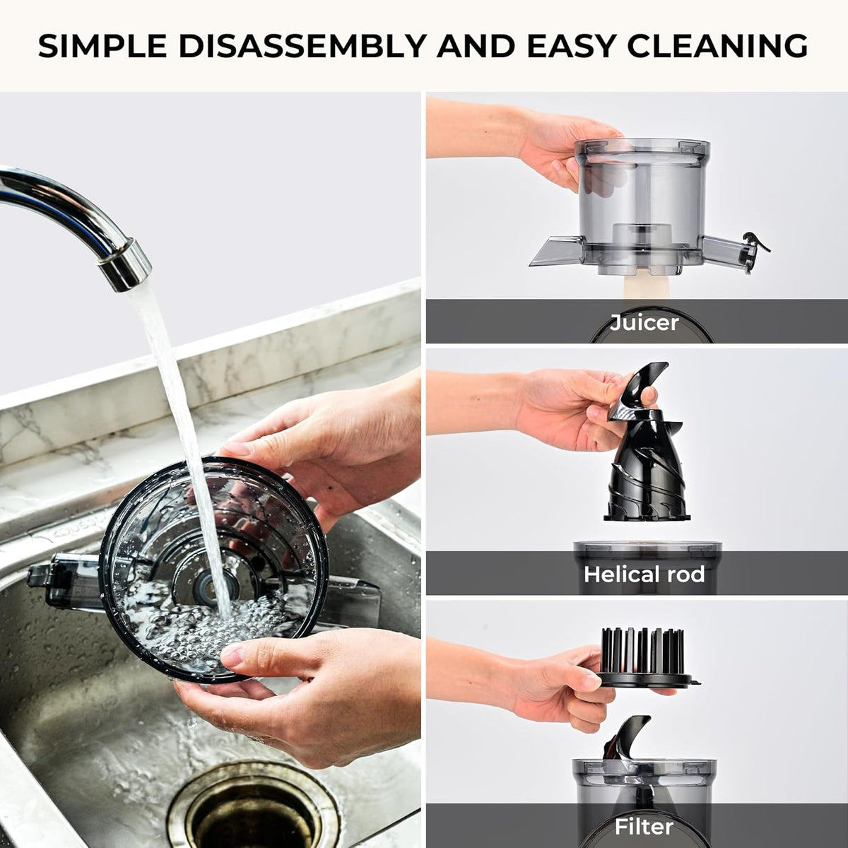 SUSTEAS Cold Press Juicer, 5.3