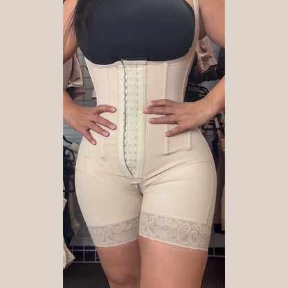 Fajas Colombianas Slimming Corset for Women Compression Bodysuit Open Chest Waist Trainer Shapewear Post Surgery Butt Lifter