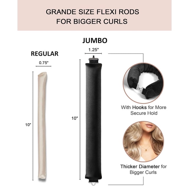 Heatless Hair Curler Overnight Curls Blowout Rods Headband No Heat Curlers to Sleep in Large Rods Hair Rollers Blowout Look for Short Hair Styling Tools Silk Hair Wrap Curling Set Brown