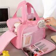 Solid Color Makeup Bag Women's Large Capacity Skincare Storage Bag