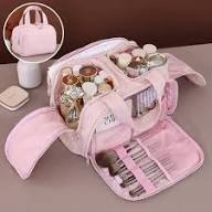 Solid Color Makeup Bag Women's Large Capacity Skincare Storage Bag