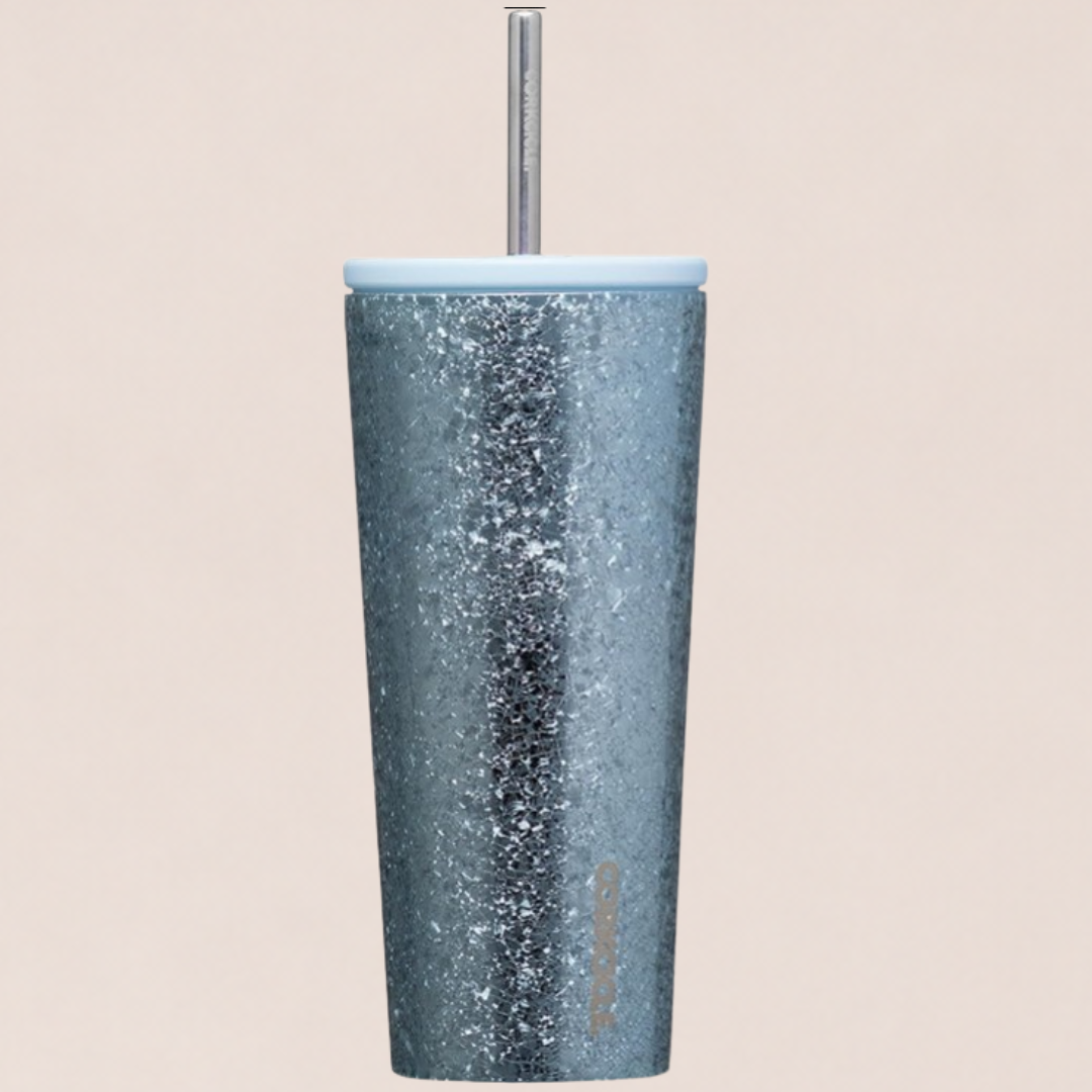 Corkcicle Cold Cup - Triple Insulated Tumbler with Straw - 12 Hours Cold - Leak-Resistant Lid - Easy Grip - Non-Slip Bottom - Summer Drinkware Gift - Keeps Drinks Ice Cold - 24 oz - Ice Breaker
