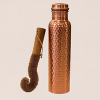 Hammered Copper Water Bottle 32oz