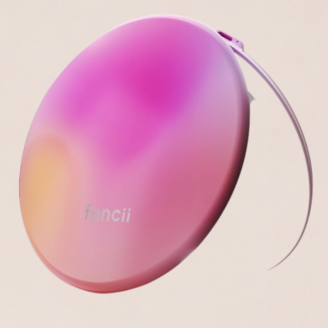 Fancii Taylor LED Lighted Travel Makeup Mirror, Rechargeable, 10x /1x Magnifying, Tru-Glow Lighting System, XL Large 5” Wide | Compact Mirror for Purses (Berry Lemonade)