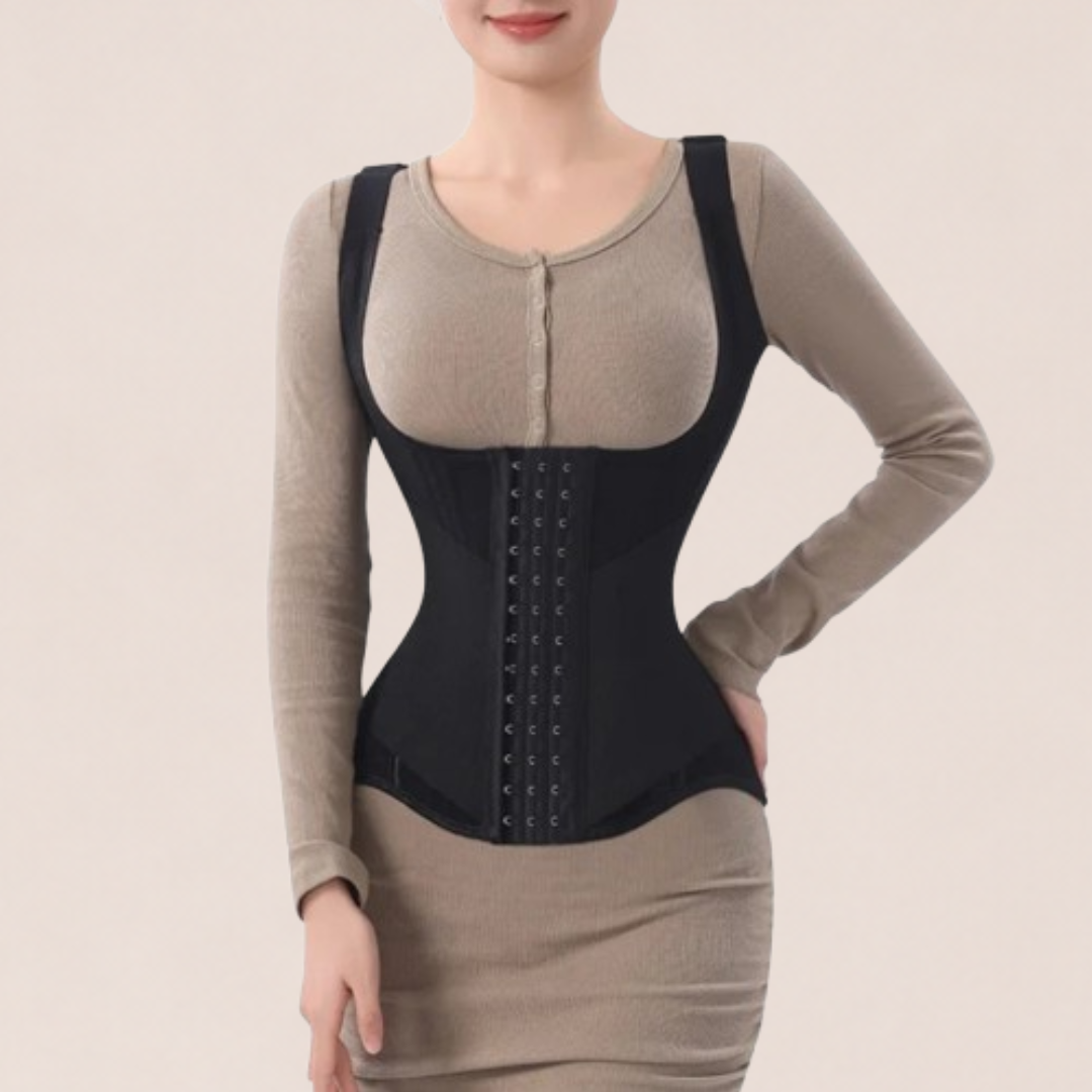 MiiOW U-shaped Waist Trainer Corset Women Shaper Waist Trainer Steel Bone Slimming Abdomen Back Beauty Womens Tank Top Shapewear