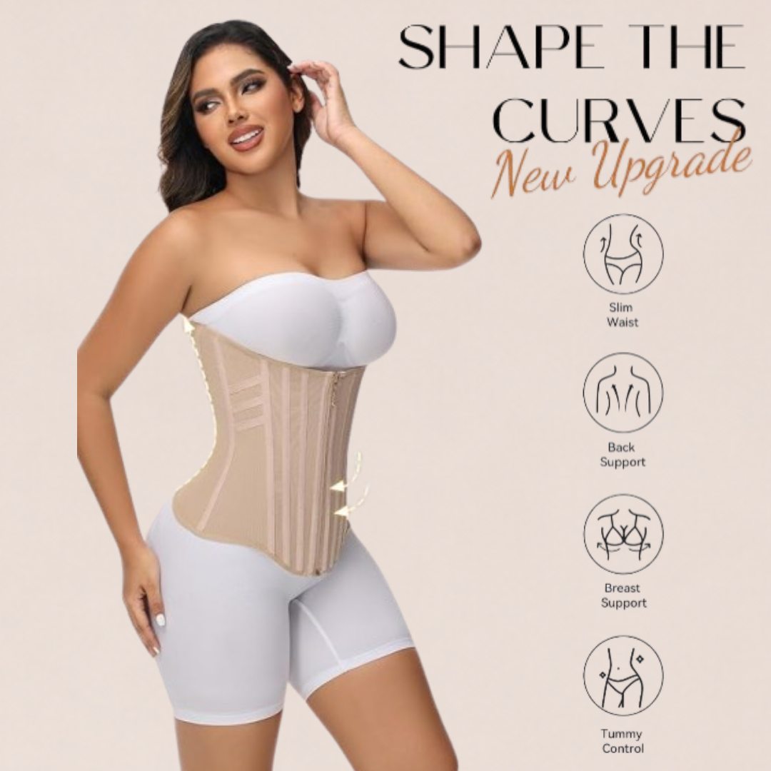 ZOI® Curved Boned Waist Trainer High Compression Tiny Waist Corset